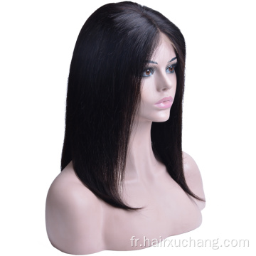 Vendre à chaud 150 Densty Short Lace Front Human Hairs Wigs Raw Indian Hair Wigs Human Human Straight Bob Wigs for Black Women